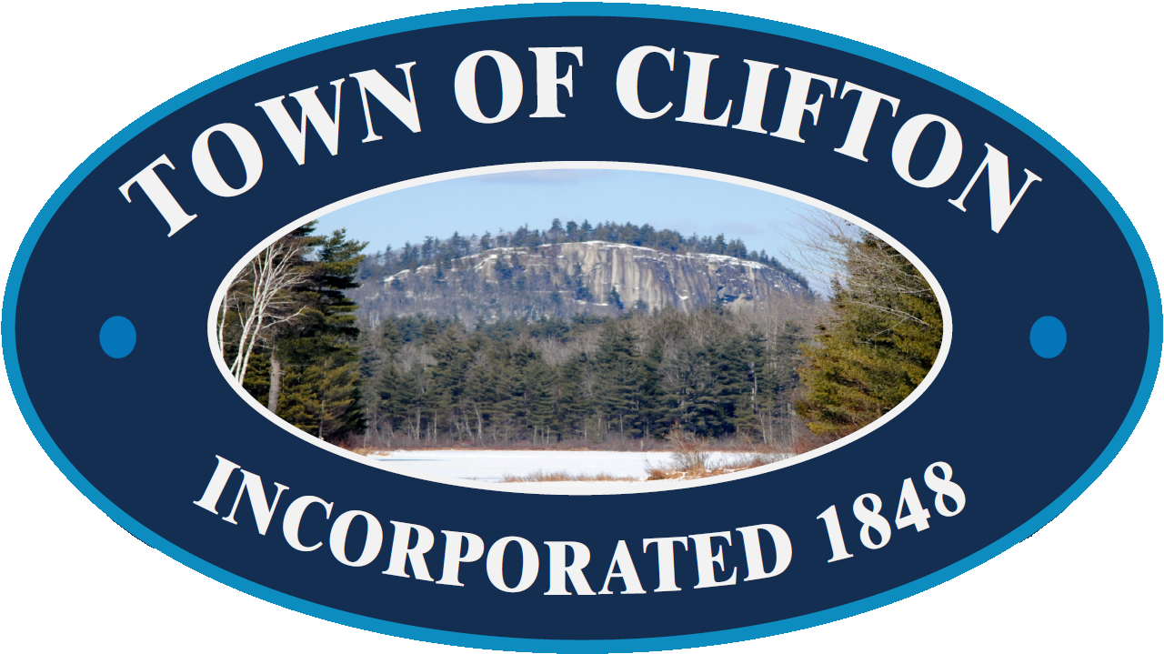 Header banner with the Town of Clifton Incorporated 1848 logo.